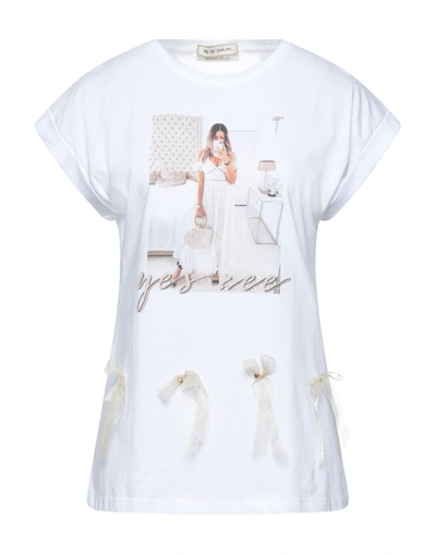 Shop Yes Zee By Essenza Woman T-shirt White Size S Cotton