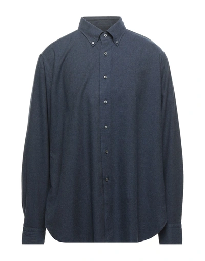 Shop Alessandro Gherardi Shirts In Dark Blue