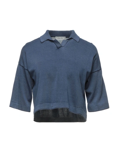 Shop Alpha Studio Woman Sweater Slate Blue Size 10 Cotton