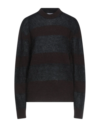 Shop Roseanna Woman Sweater Dark Brown Size L Wool, Mohair Wool, Polyamide