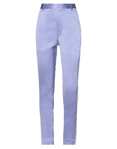 Shop Haider Ackermann Woman Pants Lilac Size 6 Silk, Soft Leather In Purple
