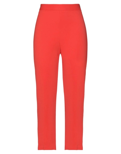 Shop Pinko Woman Pants Coral Size 10 Viscose, Elastane In Red