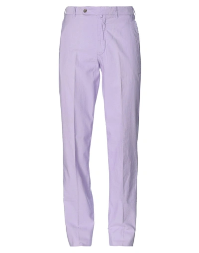 Shop Addiction Man Pants Lilac Size 36 Cotton In Purple