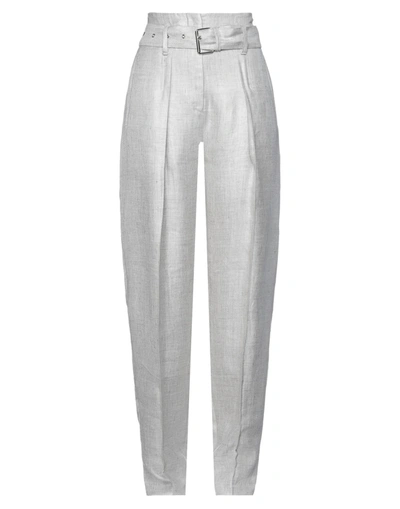 Shop Iro Woman Pants Light Grey Size 6 Linen, Acetate