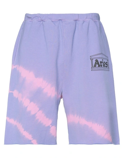 Shop Aries Shorts & Bermuda Shorts In Mauve