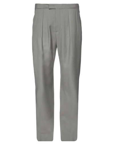 Shop Giorgio Armani Man Pants Dove Grey Size 34 Virgin Wool
