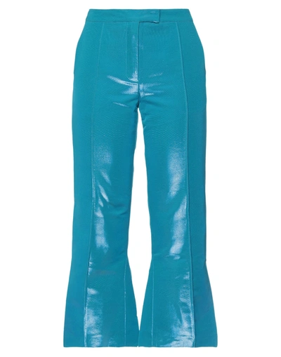 Shop Rosie Assoulin Woman Pants Azure Size 6 Cotton, Silk, Polyester In Blue