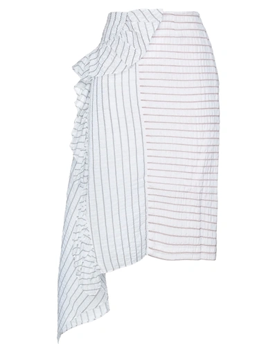 Shop Ana S Jourden Anaїs Jourden Woman Midi Skirt White Size 4 Polyester, Cotton, Acrylic