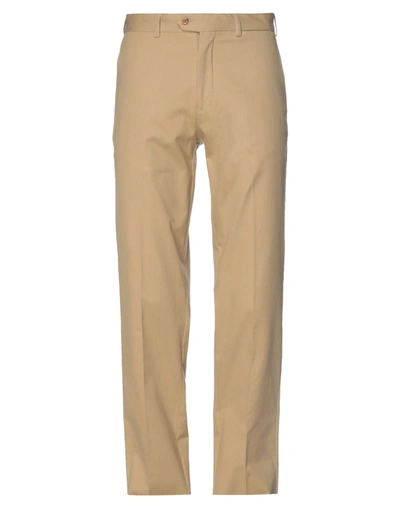 Shop Jasper Reed Man Pants Beige Size 36 Cotton
