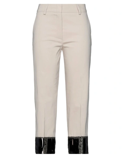 Shop Antonella Rizza Woman Pants Beige Size 2 Cotton, Polyester, Elastane