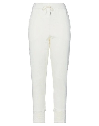 Shop Jil Sander + Woman Pants Ivory Size M Cotton In White