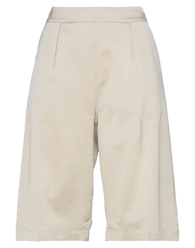 Semicouture Woman Shorts & Bermuda Shorts Beige Size 4 Viscose, Cotton, Silk, Elastane In Beige