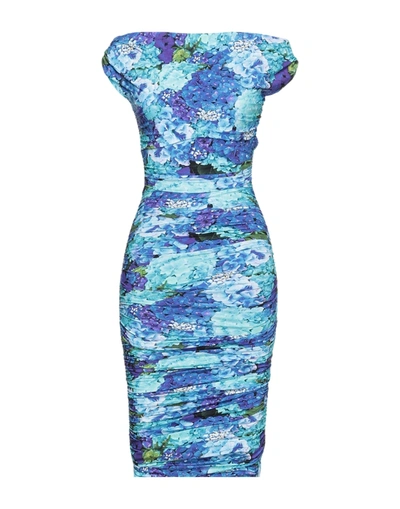 Shop Chiara Boni La Petite Robe Woman Midi Dress Blue Size 2 Polyamide, Elastane