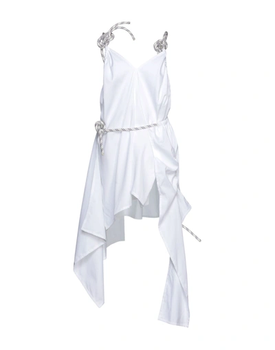 Shop Afterhomework Woman Mini Dress White Size L Cotton