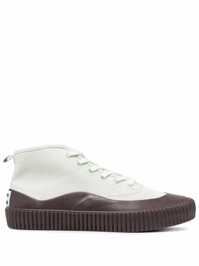 Shop Maison Kitsuné Bold Sole Low-top Sneakers In Green