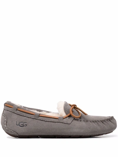 Shop Ugg Dakota Round Toe Slippers In Grey