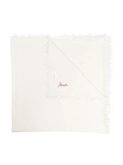 Shop P.a.r.o.s.h Embroidered-logo Scarf In White