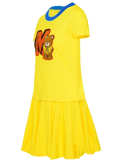 Shop Moschino Yellow Cotton Dress