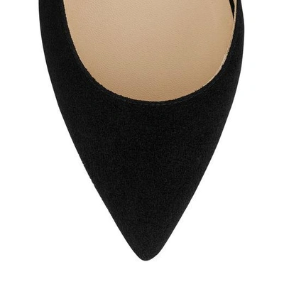 Shop Jimmy Choo Lucy Flat Black Suede Pointy Toe Flats