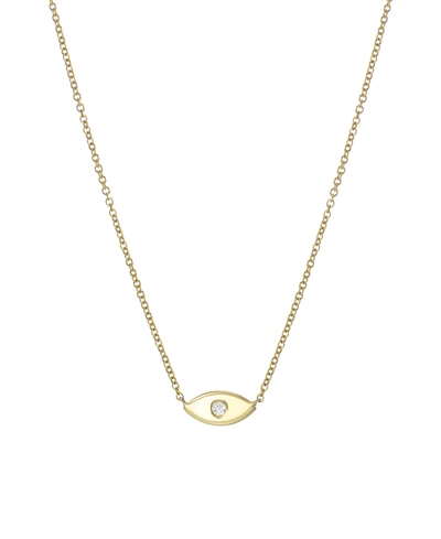 Shop Zoe Lev Diamond 14k Gold Evil Eye Necklace