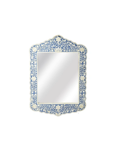 Shop Butler Specialty Butler Vivienne Bone Mirror In Blue