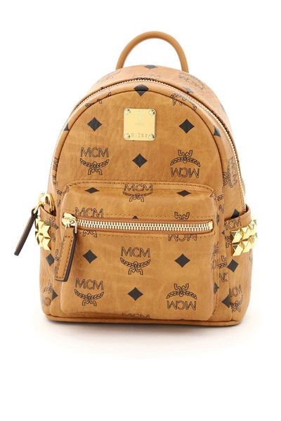Shop Mcm Stark Bebe Boo Backpack In Brown