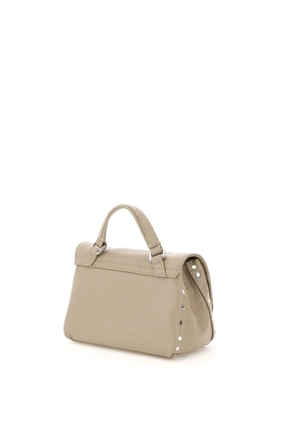 Shop Zanellato Daily Postina Baby Bag In Grey,beige