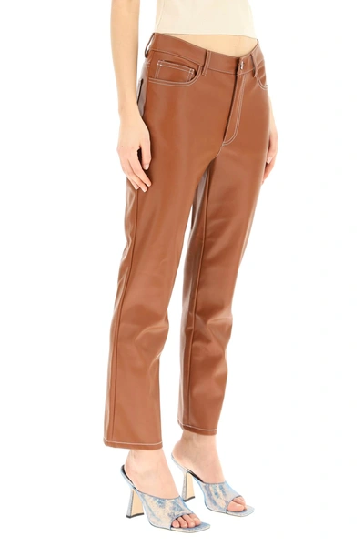 Shop Staud Cropped Elliot Trousers In Brown
