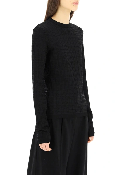 Shop Givenchy 4g Jacquard Knit Top In Black