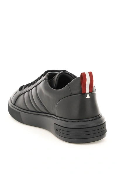 Shop Bally New Maxim Leather Sneakers In Black