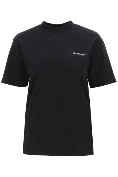 Shop Off-white Diagonals T-shirt In Black,white