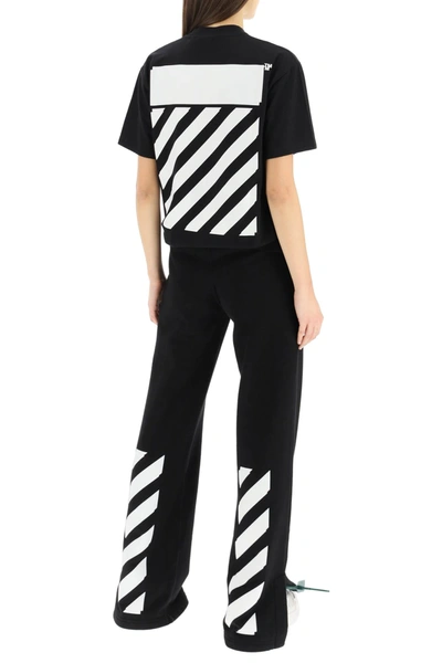 Shop Off-white Diagonals T-shirt In Black,white