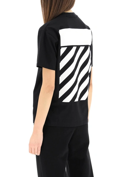 Shop Off-white Diagonals T-shirt In Black,white