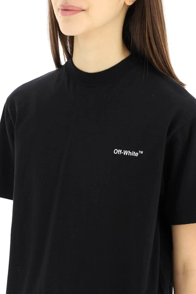Shop Off-white Diagonals T-shirt In Black,white