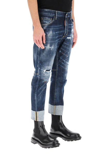 Dsquared2 Dark Rince Wash Sailor Jeans In Blue | ModeSens