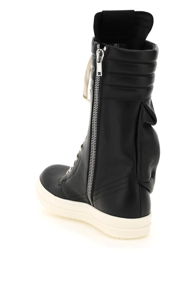 Shop Rick Owens Cargo Basket Leather Boots In Black