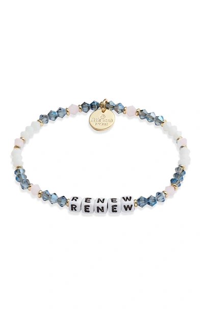 Shop Little Words Project Renew Bracelet In Blue/ White
