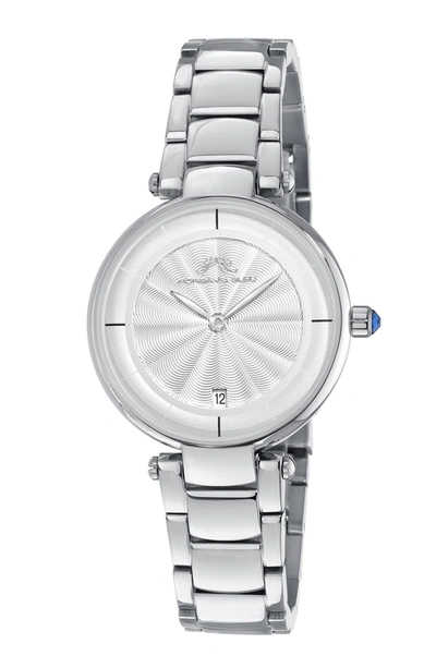 Shop Porsamo Bleu Madison Guilloche Stainless Steel Bracelet Watch, 29mm In Silver