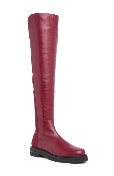 Shop Stuart Weitzman 5050 Lift Over The Knee Boot In Pinot