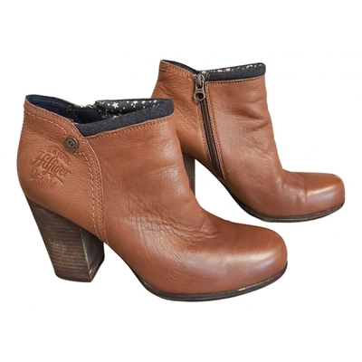 TOMMY HILFIGER Pre-owned Leather Ankle Boots In Brown