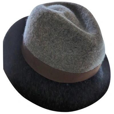 Pre-owned Massimo Dutti Wool Panama In Grey
