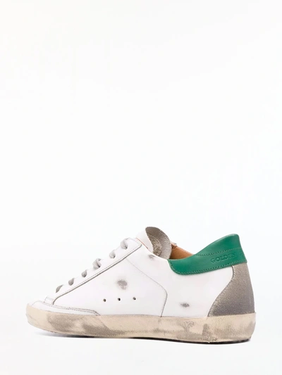 Shop Golden Goose Super-star Leather Sneakers In White