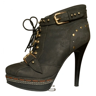 Pre-owned Bsb Ankle Boots In Black