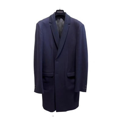 Pre-owned Emporio Armani Wool Coat In Blue