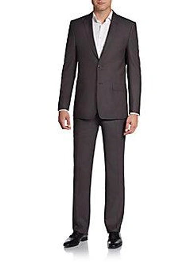 Shop Versace Regular-fit Tonal Striped Wool Two-button Suit In 0492514223196