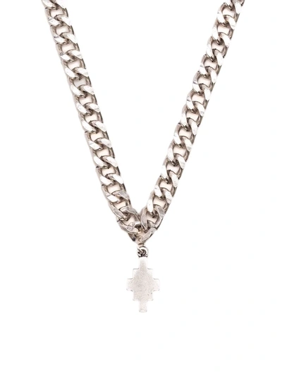 Shop Marcelo Burlon County Of Milan Cross Chain Necklace In Silver