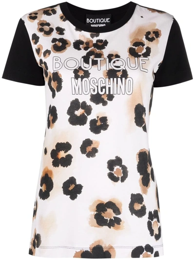 Boutique Moschino Moschino Boutique T-shirt With Print And Logo In Black