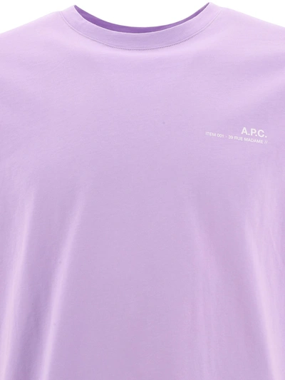 Shop Apc "item" T-shirt In Purple