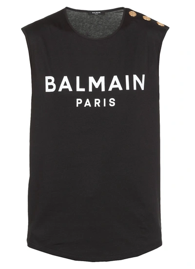 Shop Balmain Top In Noir/ Blanc