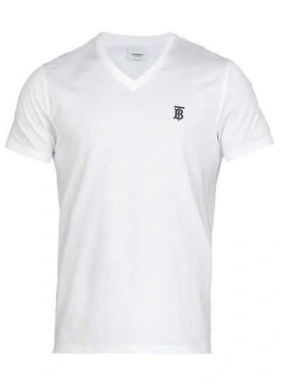 Shop Burberry T-shirts And Polos White In Bianco